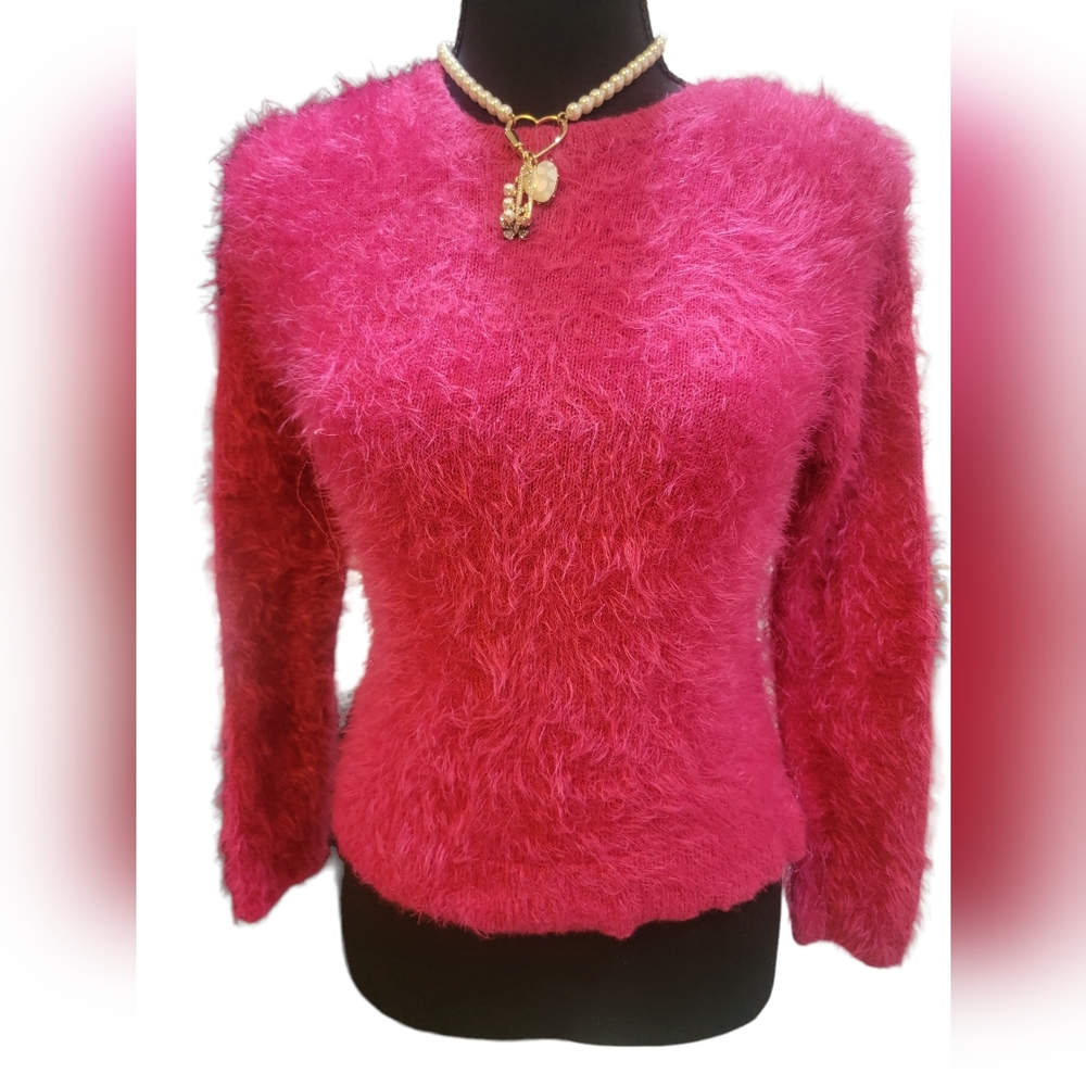 Pink Fuzzy Sweater